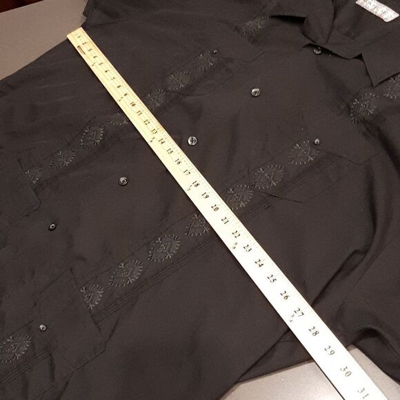 Monte Carlo Black Button Down Shirt - Picture 9 of 11